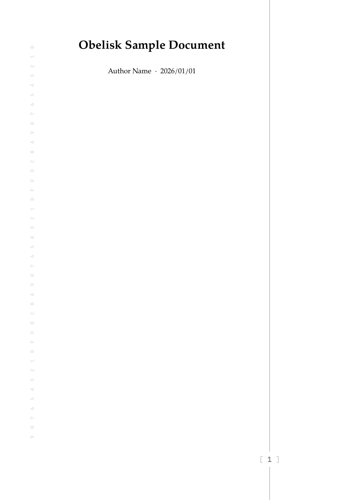 Obelisk template preview